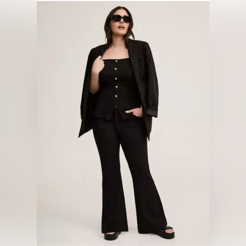 Trouser A-Line Flare Ponte Pant